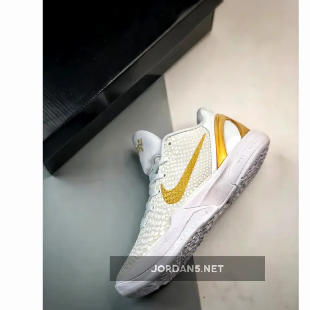 Nike Kobe 6 Protro “BHM” White/Metallic Gold