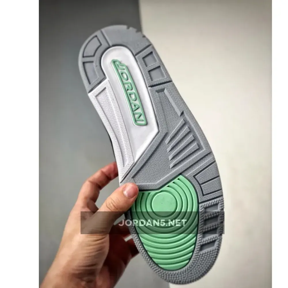 Air Jordan 3 Black/Green Glow-Wolf Grey-White  CT8532-031