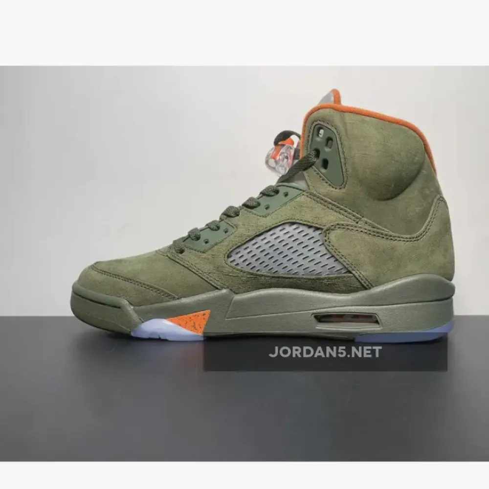 Air Jordan 5 Army Olive/Solar Orange DD0587-308