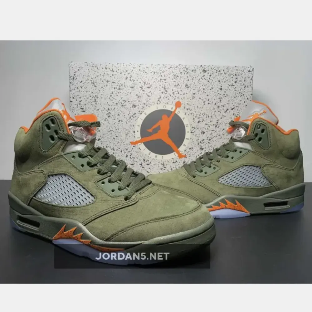 Air Jordan 5 Army Olive/Solar Orange DD0587-308