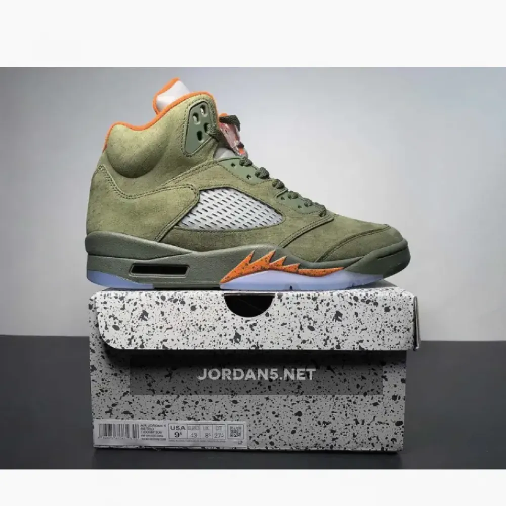 Air Jordan 5 Army Olive/Solar Orange DD0587-308