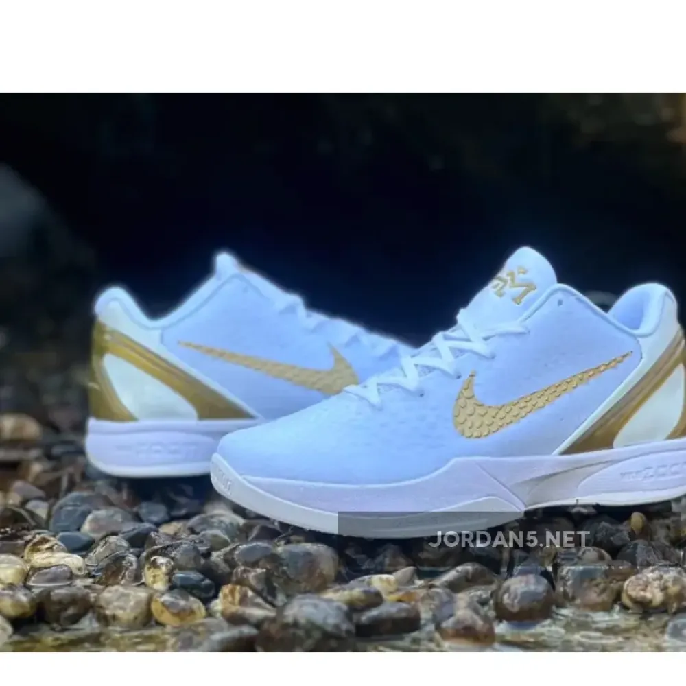 Nike Kobe 6 Protro “BHM” White/Metallic Gold