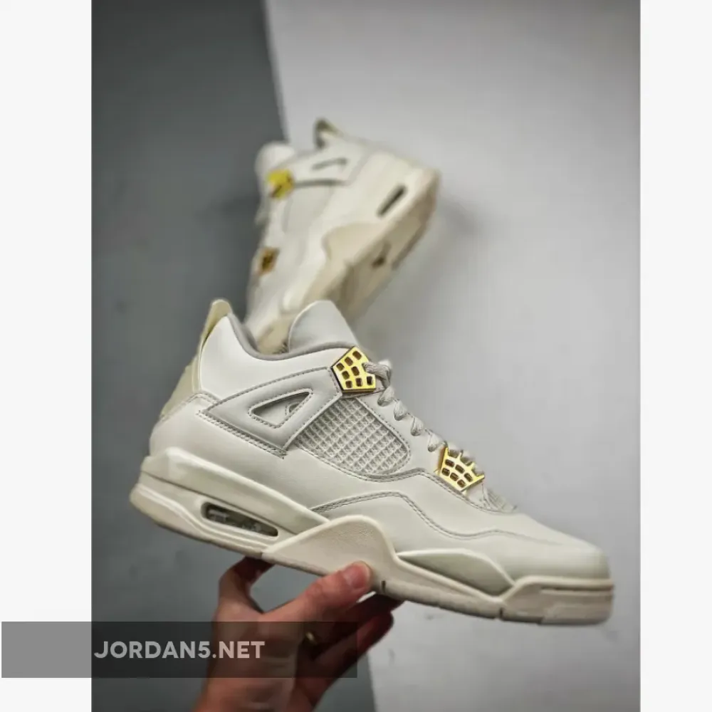 Air Jordan 4 Sail/Metallic Gold-Black  AQ9129-170