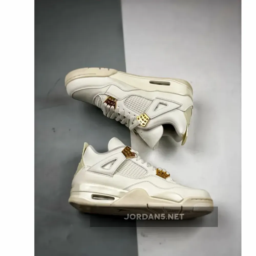 Air Jordan 4 Sail/Metallic Gold-Black  AQ9129-170