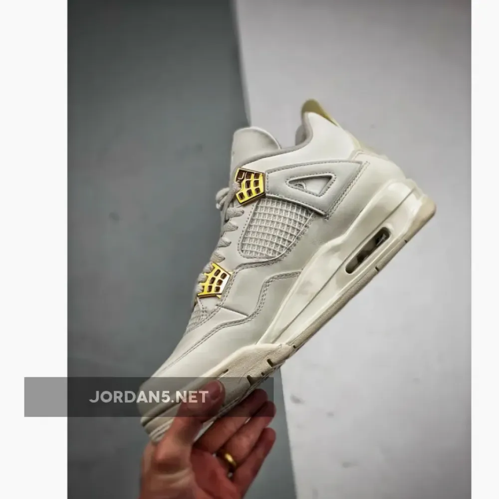 Air Jordan 4 Sail/Metallic Gold-Black  AQ9129-170