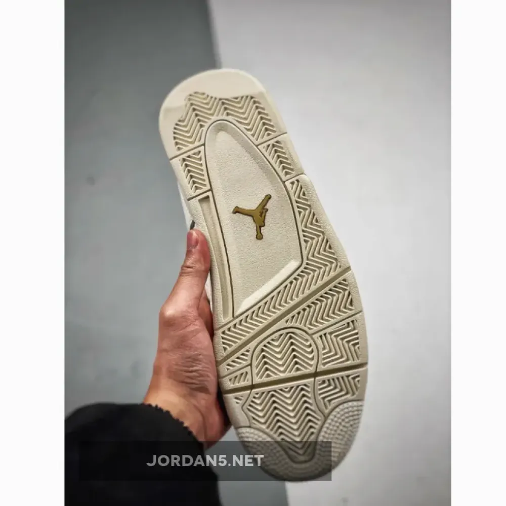 Air Jordan 4 Sail/Metallic Gold-Black  AQ9129-170