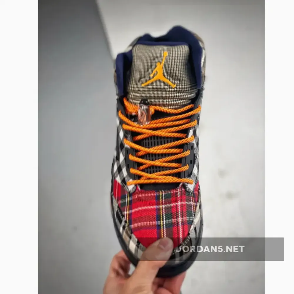 Air Jordan 5 “Plaid” Black/Total Orange-Dark Obsidian  FD4814-008
