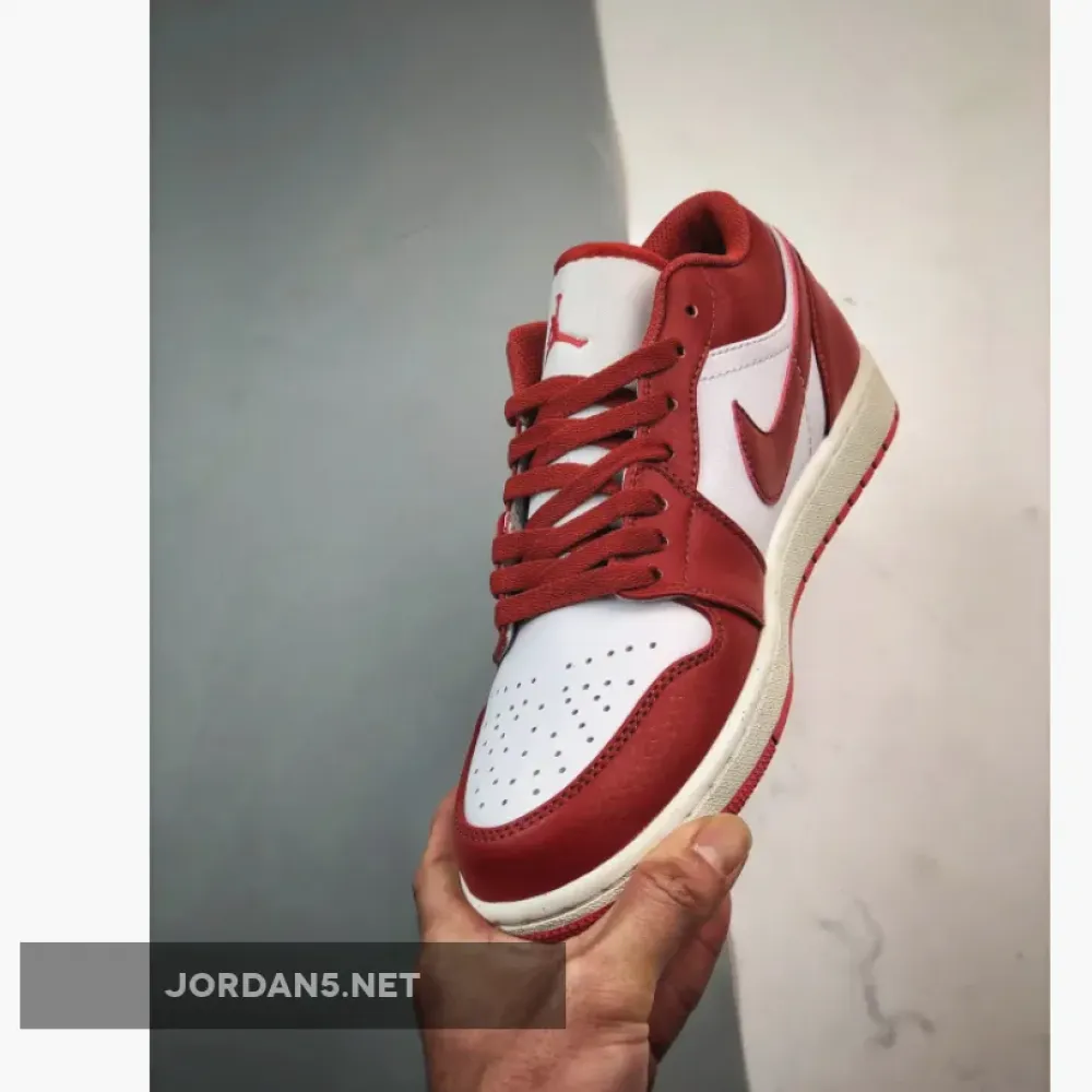 Air Jordan 1 Low White/Dune Red  FJ3459-160