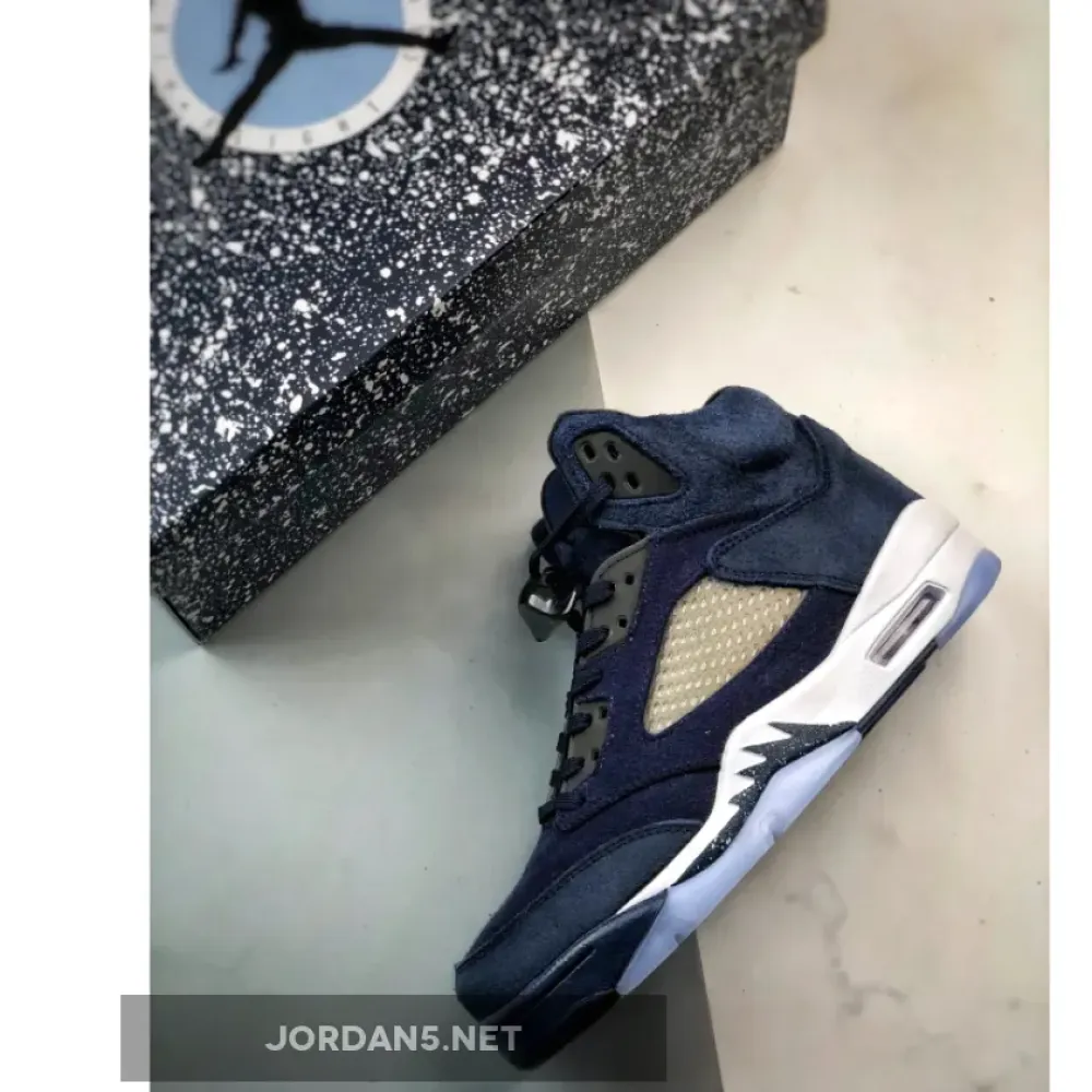 Air Jordan 5 Midnight Navy/Black-Football Grey  FD6812-400