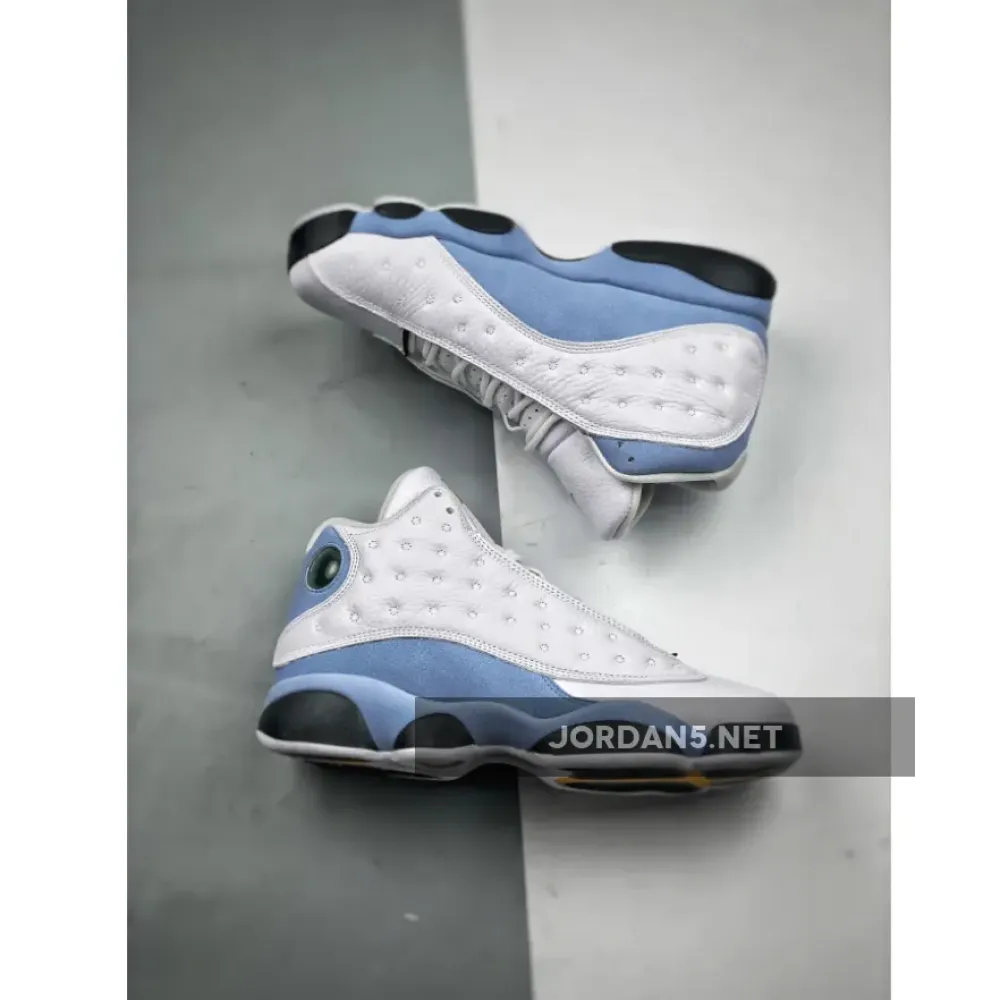 Air Jordan 13 White/Yellow Ochre-Blue Grey-Black  414571-170
