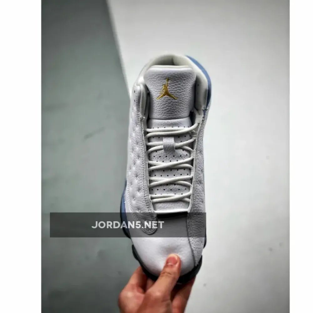 Air Jordan 13 White/Yellow Ochre-Blue Grey-Black  414571-170