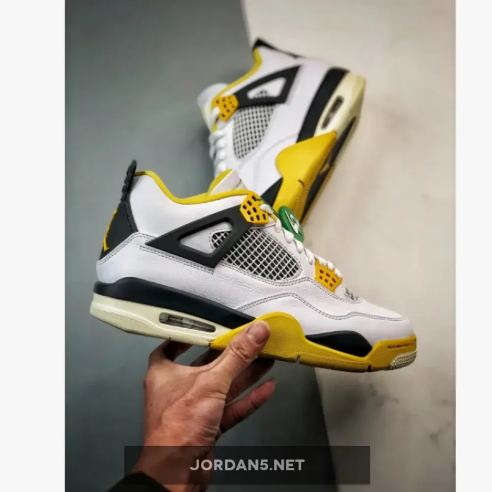 Air Jordan 4 White/Coconut Milk-Vivid Sulfur  AQ9129-101