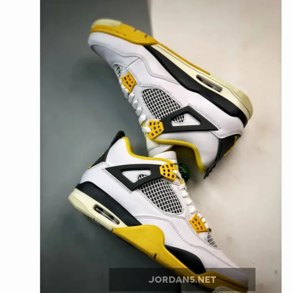 Air Jordan 4 White/Coconut Milk-Vivid Sulfur  AQ9129-101