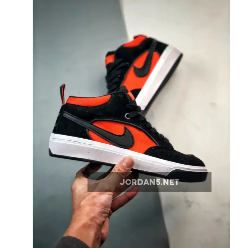 Nike SB React Leo Black Electro Orange  DX4361-002