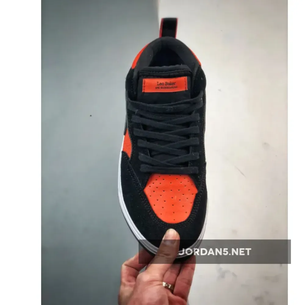 Nike SB React Leo Black Electro Orange  DX4361-002