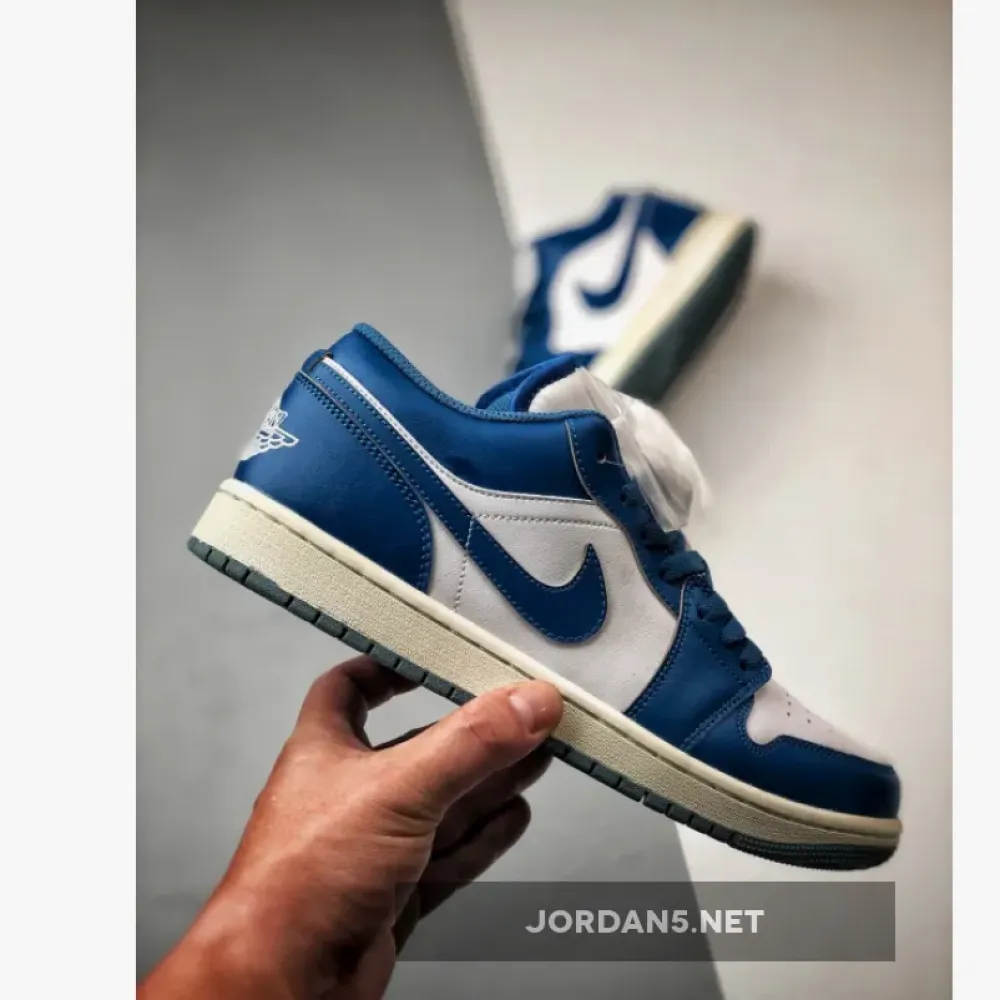 Air Jordan 1 Low White Industrial Blue  FN5214-141