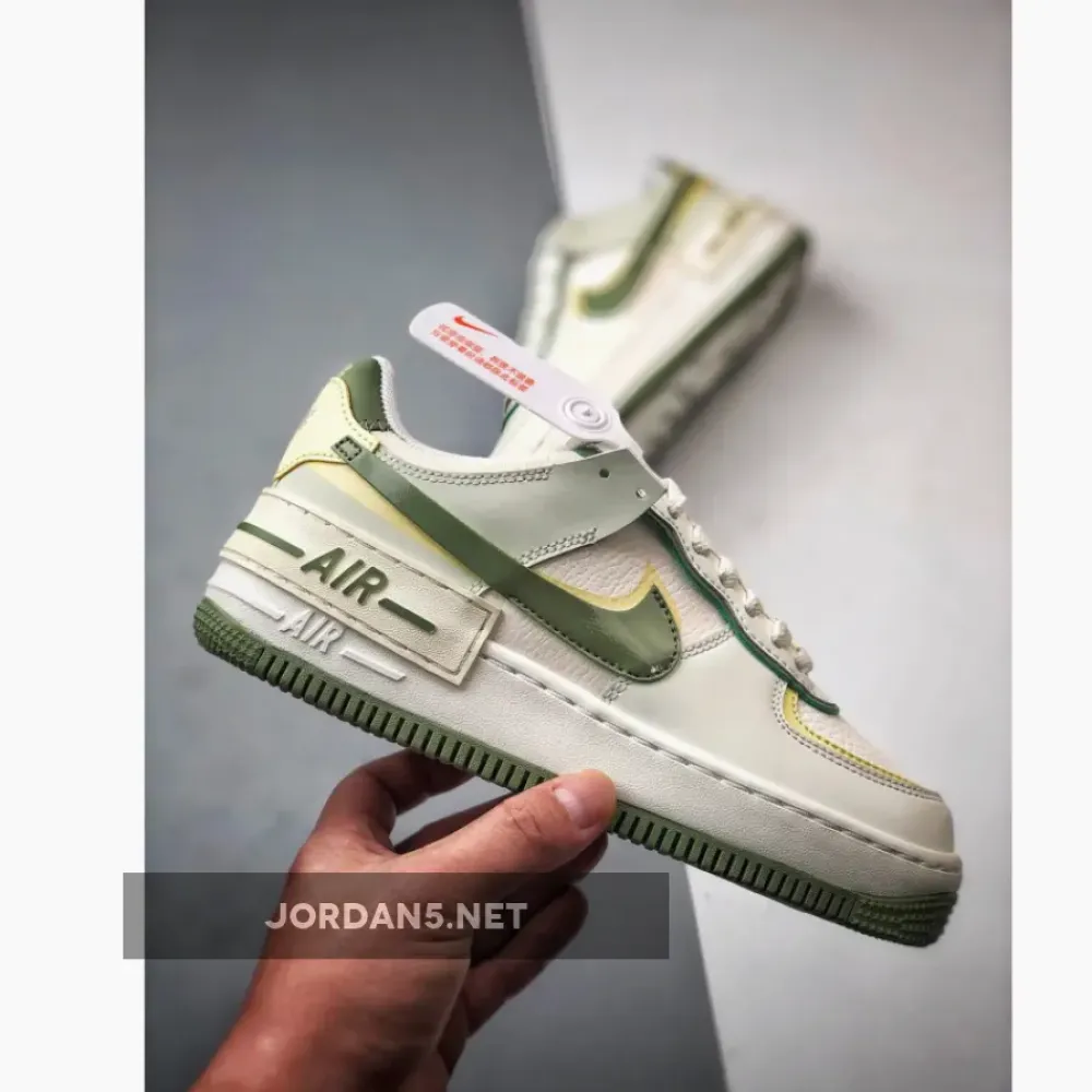 Nike Air Force 1 Shadow Pale Ivory Oil Green  FN6335-101