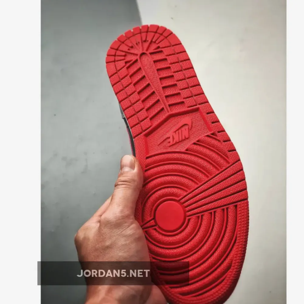 Air Jordan 1 Low Black Cement Grey Fire Red  553558-060