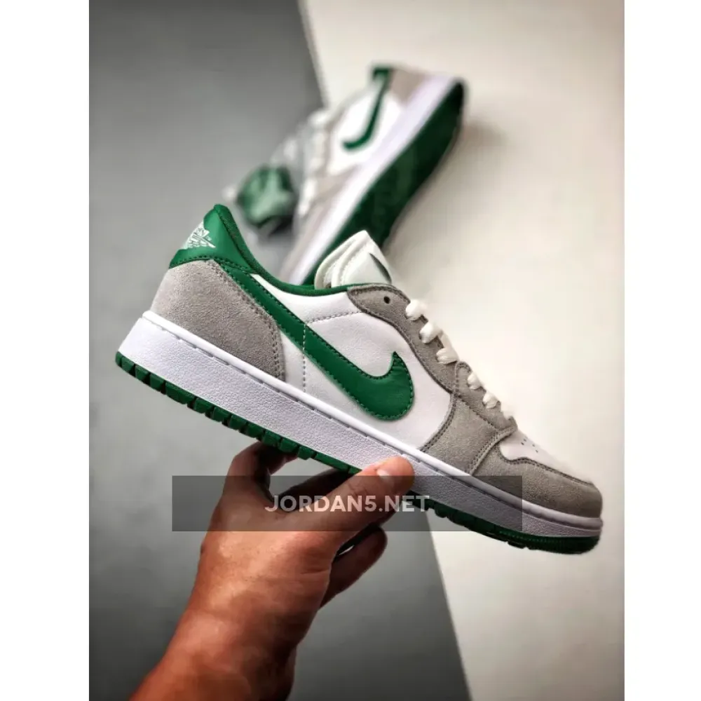 Air Jordan 1 Low Golf White/Pine Green-Light Smoke Grey  DD9315-112