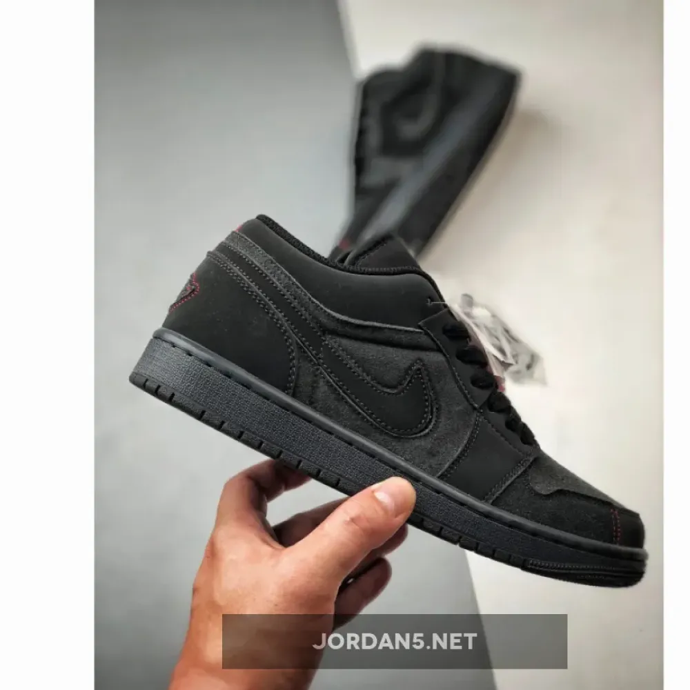 Air Jordan 1 Low Grey Red Stitch  FD8635-001